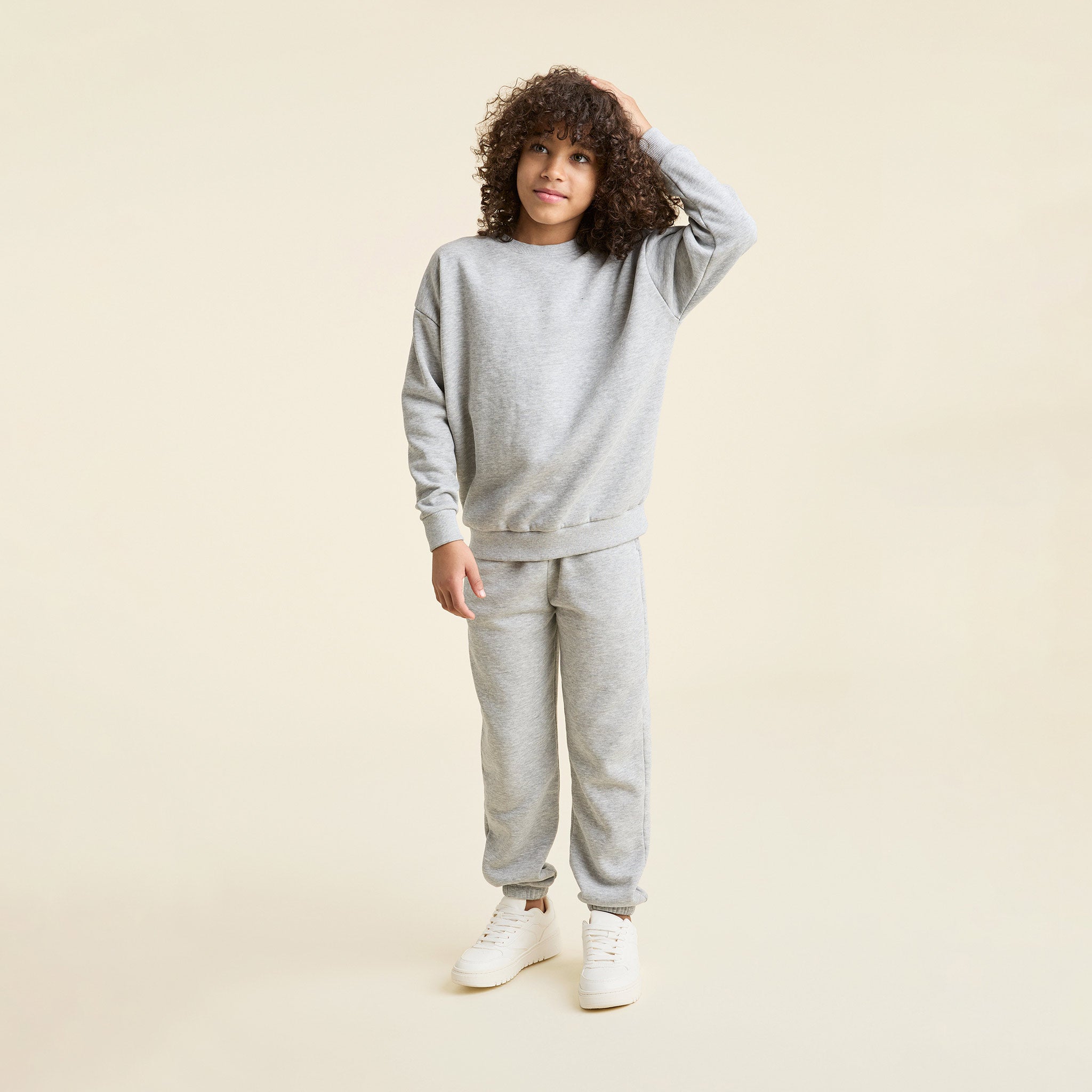 Kids Crewneck Sweatshirt | Heather Grey