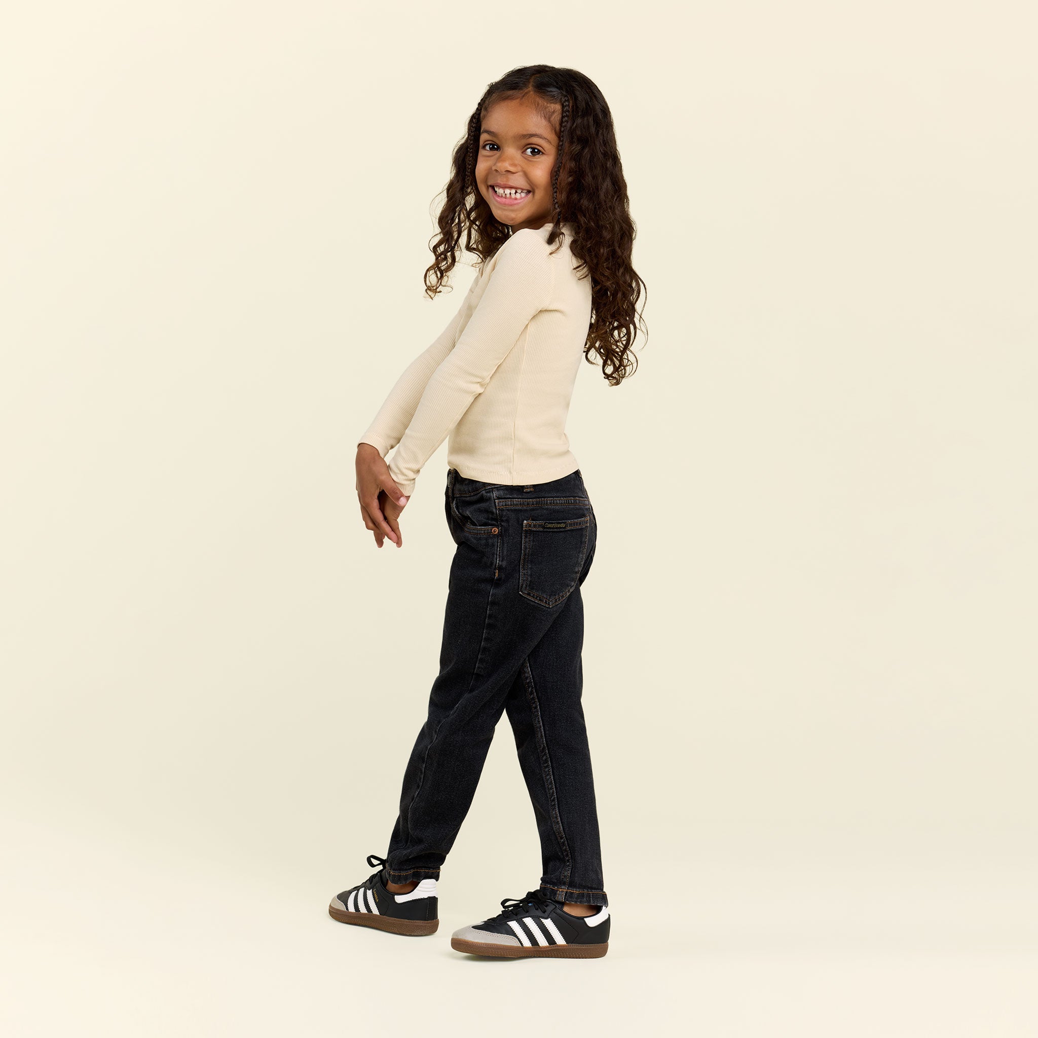 Long Sleeve Ribbed Tee | Bone