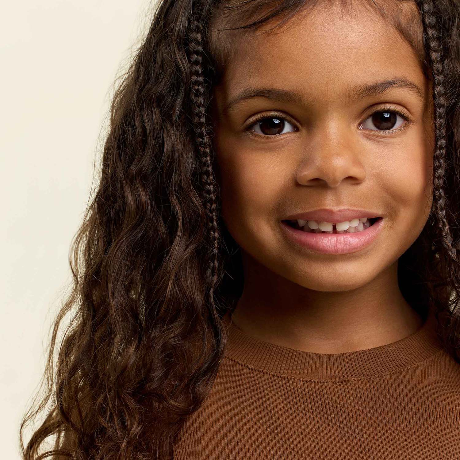 Long Sleeve Ribbed Tee | Chocolate