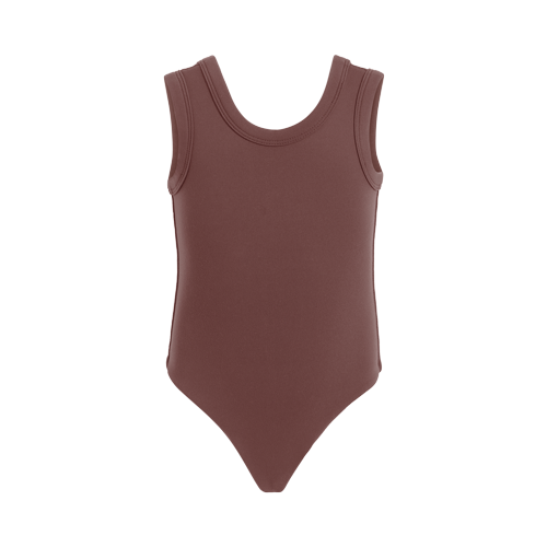 Seamless Scoop Tank Bodysuit | Coffee