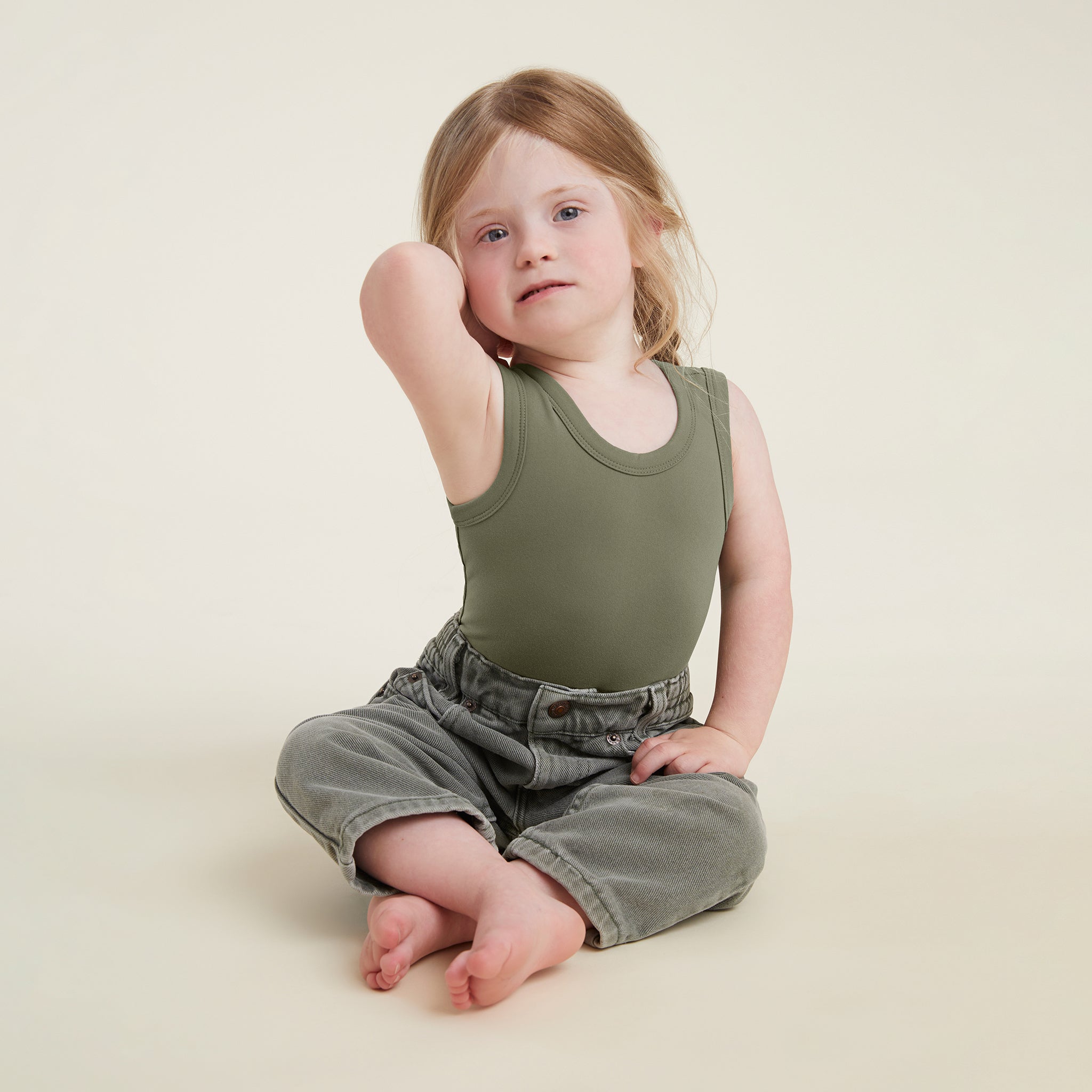 Seamless Scoop Tank Bodysuit | Olive
