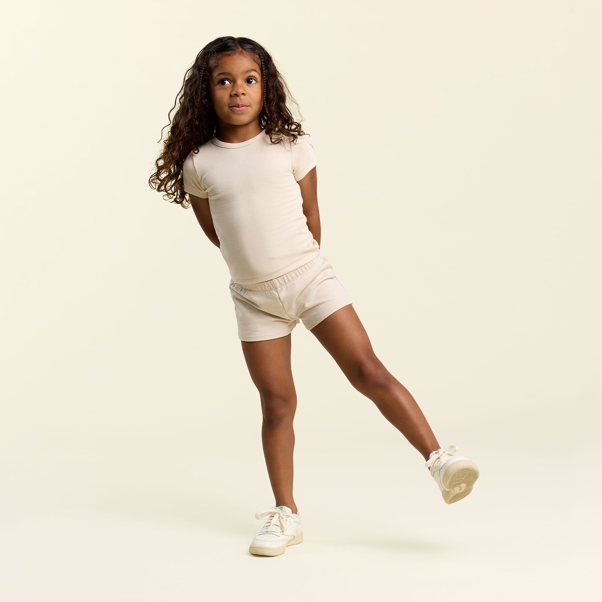 Kids Slinky Rib Tee | Bone