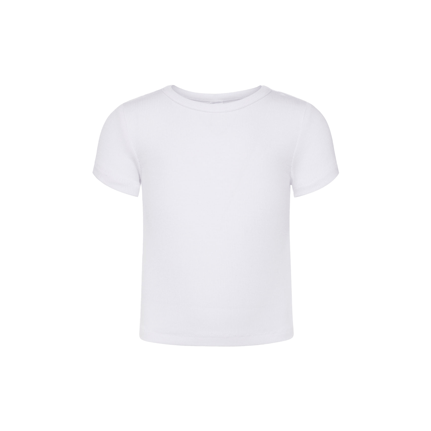 Kids Slinky Rib Tee | White