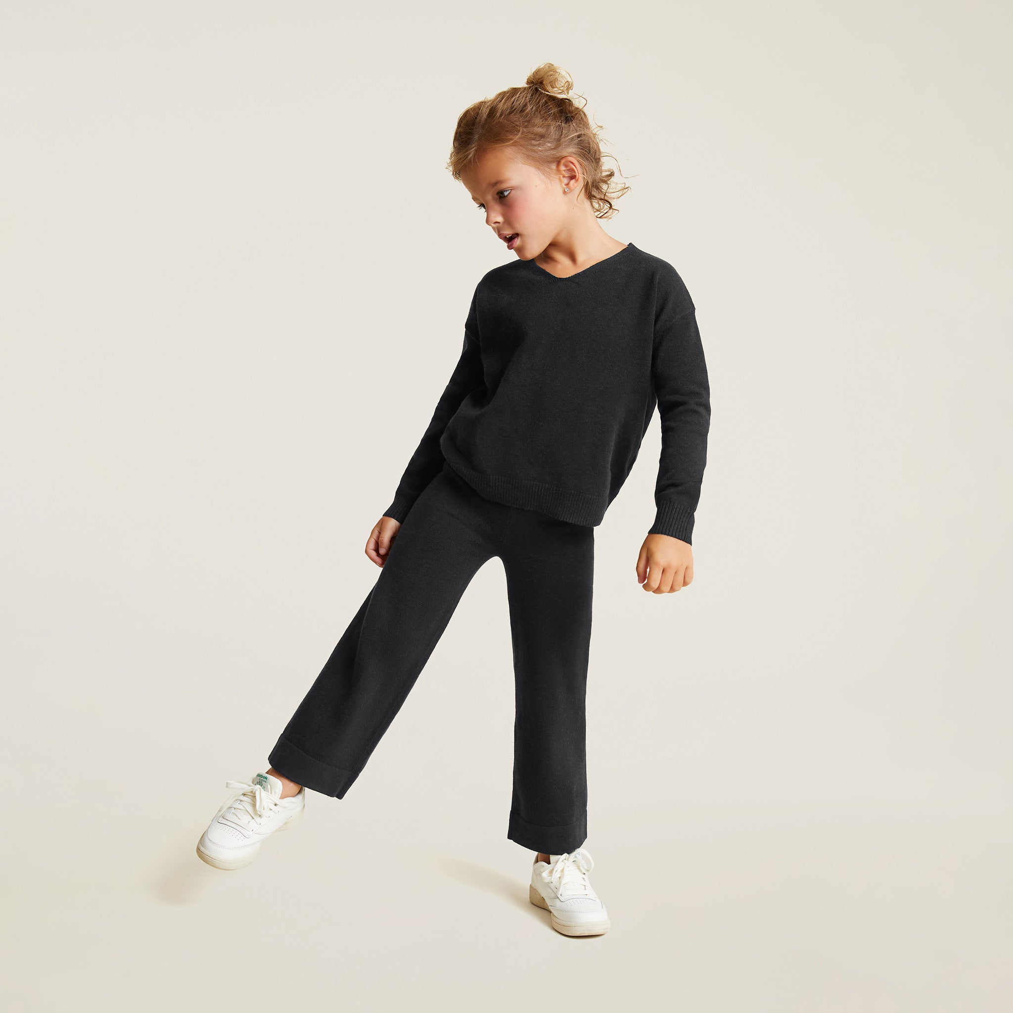 Luxe Knit Wide Leg Pant | Black