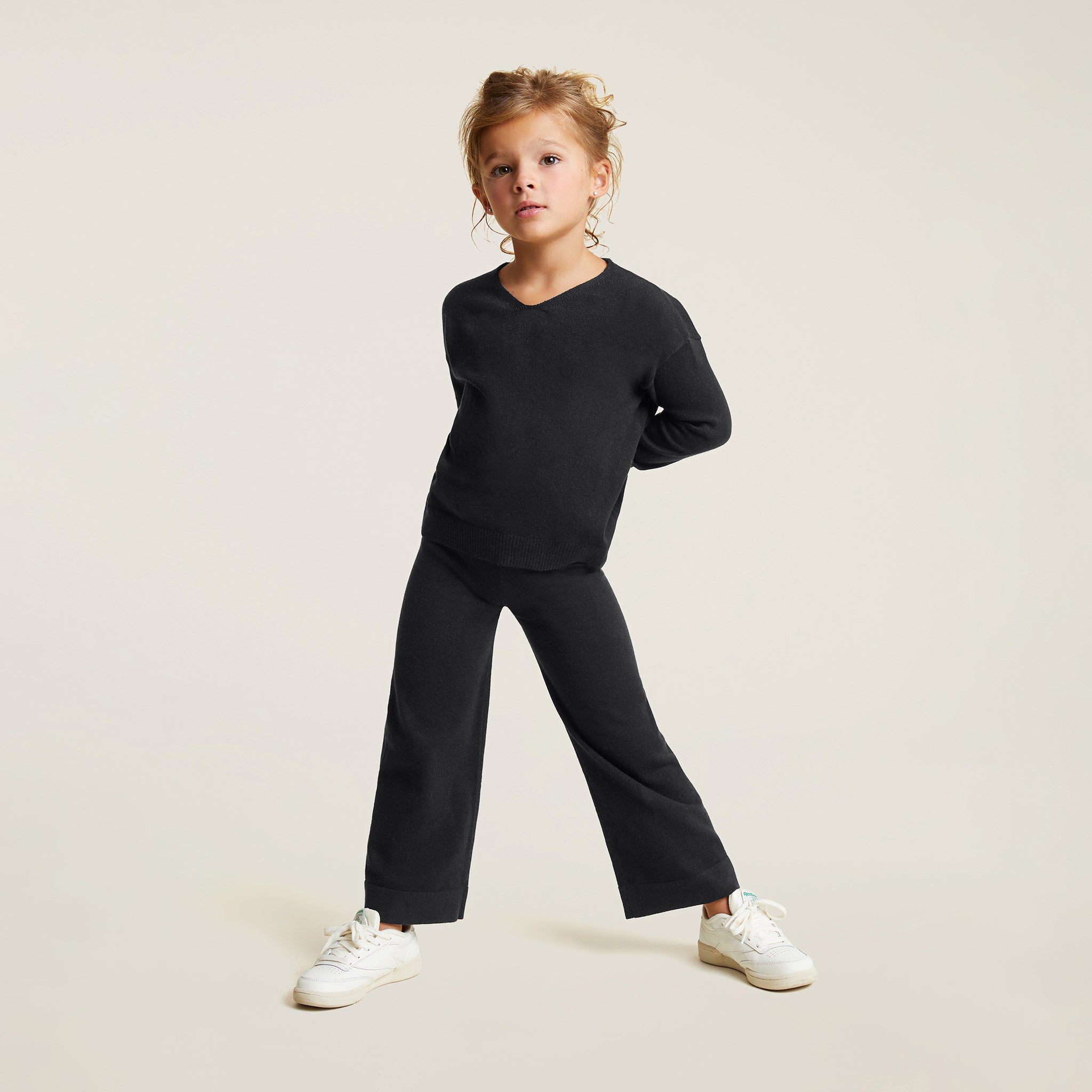 Luxe Knit Wide Leg Pant | Black
