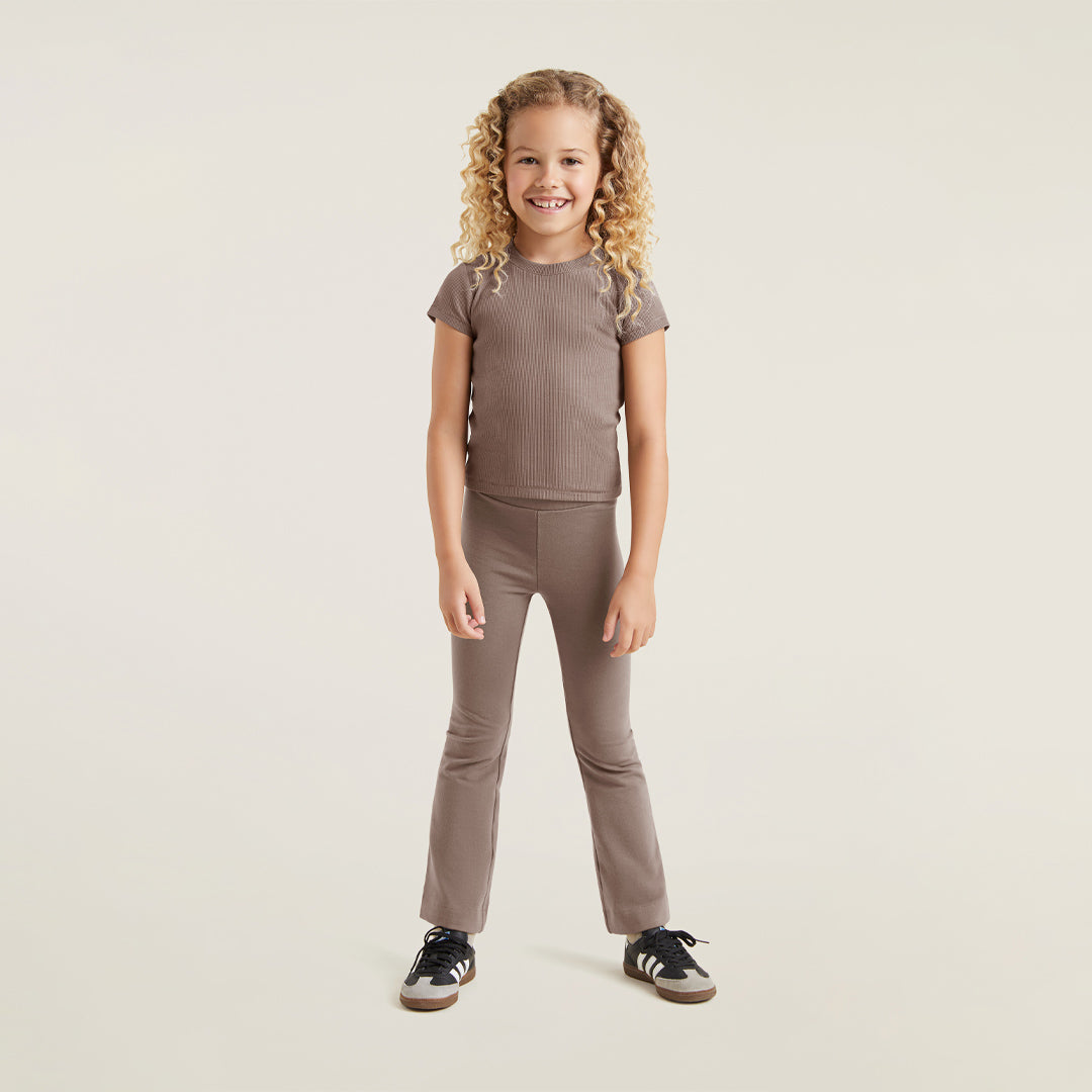 Ribbed Tee | Mocha