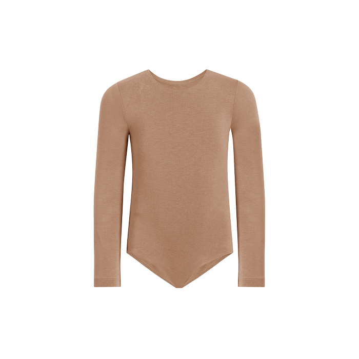 Long Sleeve Crewneck Bodysuit | Cinnamon