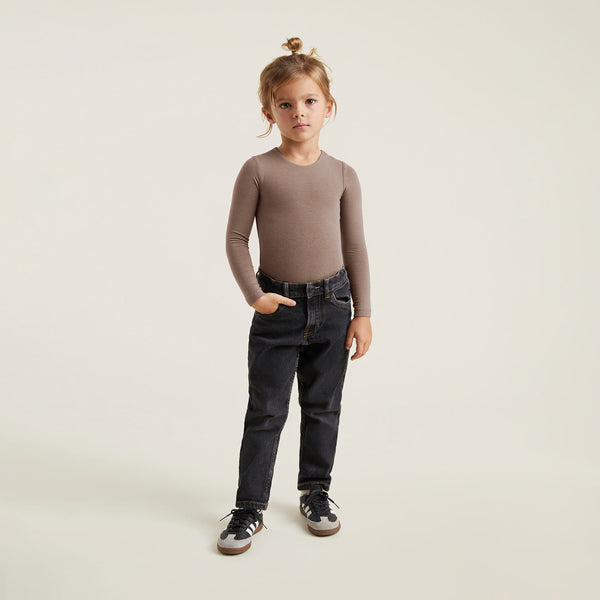 Long Sleeve Crewneck Bodysuit | Mocha