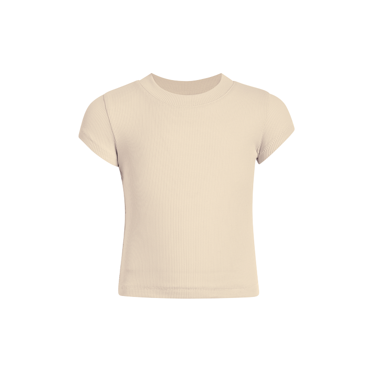 Ribbed Tee | Bone